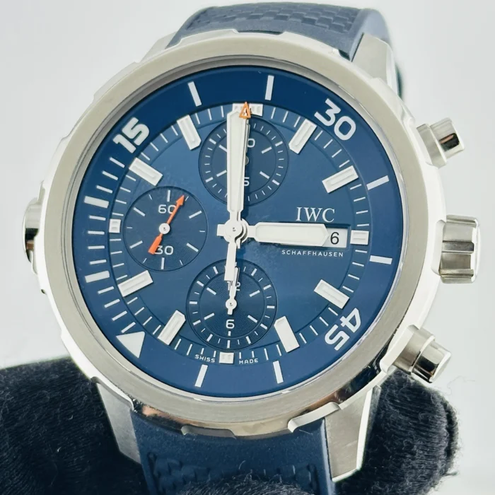 IWC Aquatimer Chronograph Blue Dial on Rubber Strap Ref. IW376806 with Card 2024 - Image 2