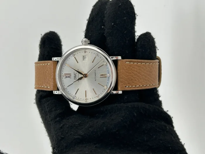 IWC Portofino Automatic 37 Silver Dial on Caramel Leather Strap Ref. IW458601 with Card 2023 - Image 2