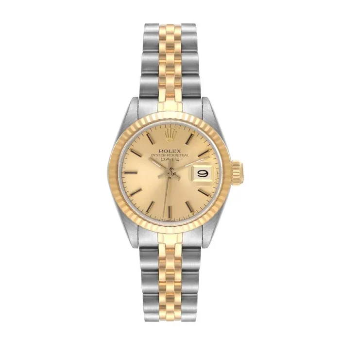 Rolex Date Champagne Stick Dial on D-Link Jubilee Bracelet Ref. 6917/3 - Image 1