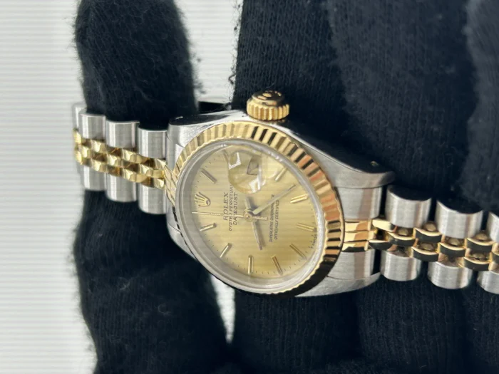 Rolex Datejust Lady Champagne Stick Dial on 2Tone Jubilee D-Link Bracelet Ref. 69173 - Image 3