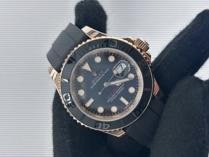 Rolex Yacht-Master Black Dial on Oyster Ref. 116655 with Card 2018 - Image 3