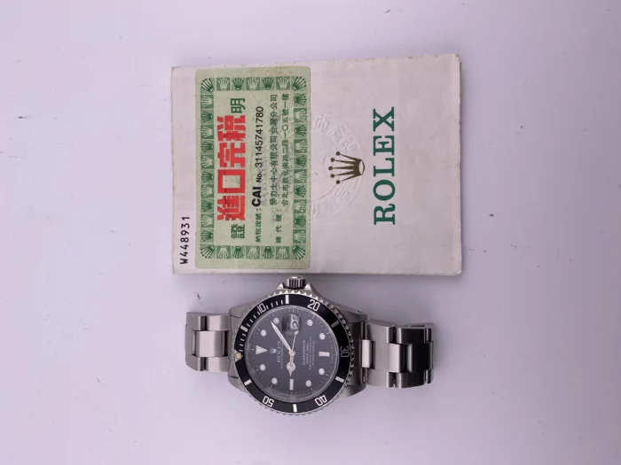 Rolex Submariner Black Dial on Oyster Ref. 16610 with Papers - Image 7