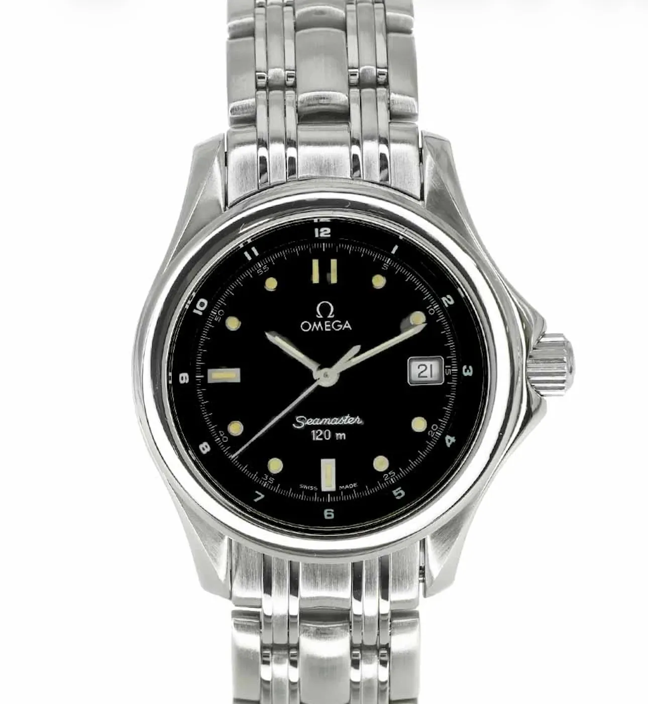 20943772_t9g8m7g761w3o4e87tpkzco9a2x7.webp Omega Seamaster Black Dial on Stainless Steel Bracelet Ref. 2571.50 - Image 1