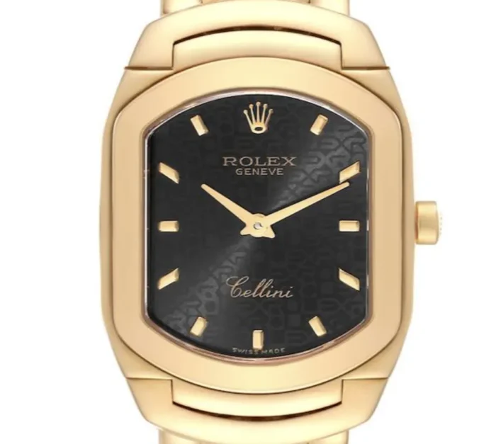 20943797_aaml9i13vq84uwsf1ux3p92htifj.webp Rolex Cellini Cellissima Black Anniversary Dial Dial on Generic Leather Band Ref. 6631/8 - Image 1