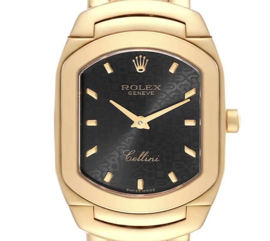 20943797_aaml9i13vq84uwsf1ux3p92htifj.webp Rolex Cellini Cellissima Black Anniversary Dial Dial on Generic Leather Band Ref. 6631/8 - Image 1