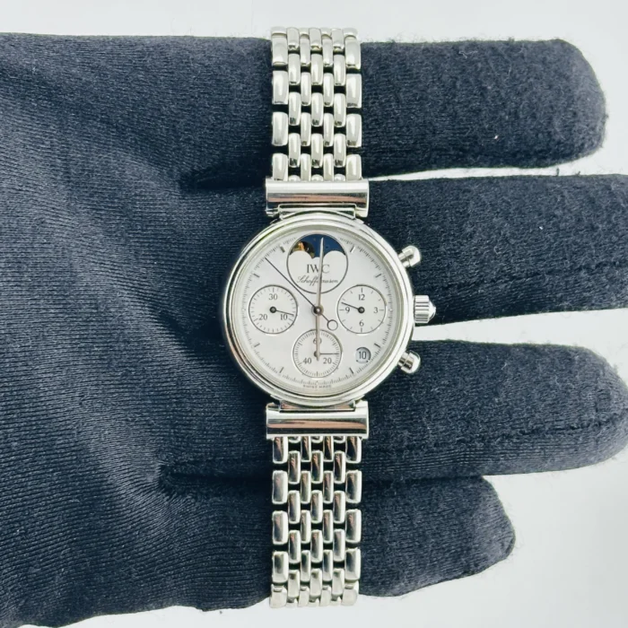 IWC Da Vinci Chronograph White Dial on Stainless Steel Bracelet Ref. IW373606 with Papers 2002 - Image 2
