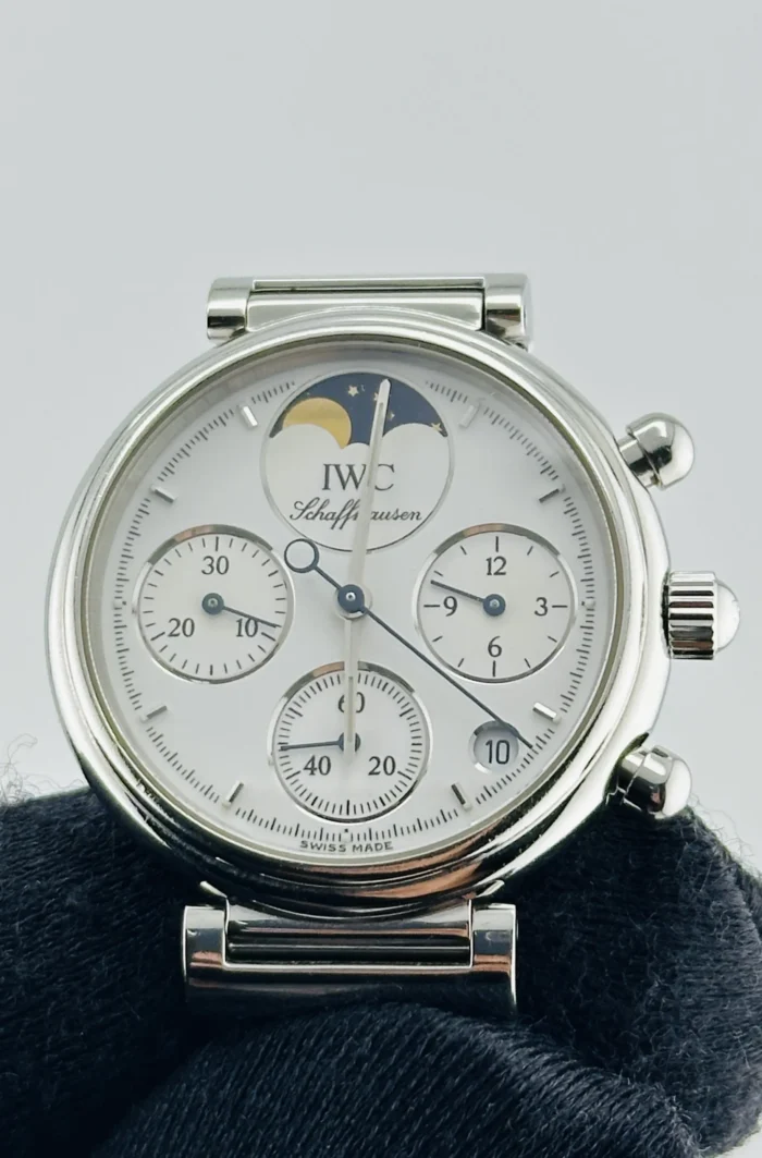 IWC Da Vinci Chronograph White Dial on Stainless Steel Bracelet Ref. IW373606 with Papers 2002 - Image 3