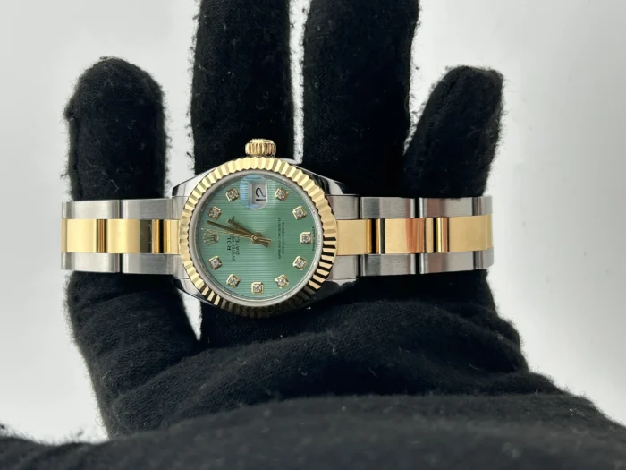 Rolex Datejust Lady Mint Green Diamond Dial on Oyster Ref. 279173 with Card 2017 - Image 2