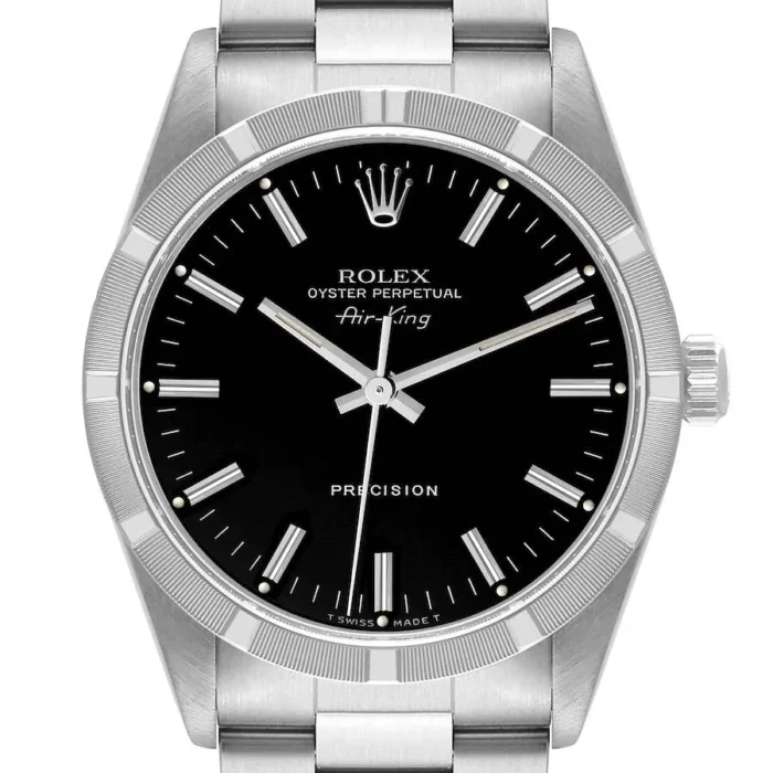 20944232_zi2754vccrn5w6nb0kf9shpw7xp5.webp Rolex Air-King Black Dial on Oyster Bracelet Ref. 14010M - Image 1