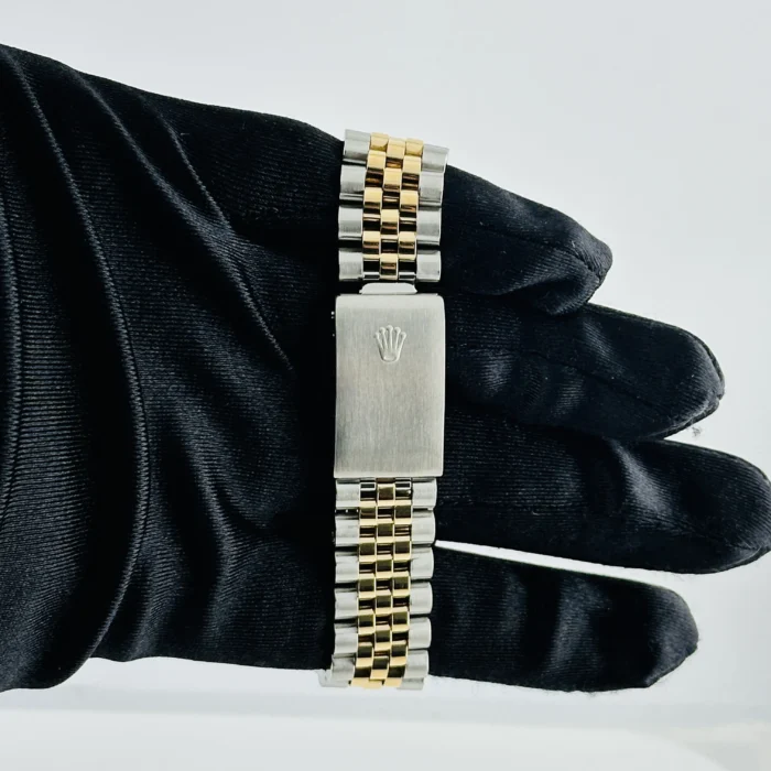 Rolex Datejust Champagne Hounds Tooth Dial on D-Link Jubilee Ref. 16233 - Image 3