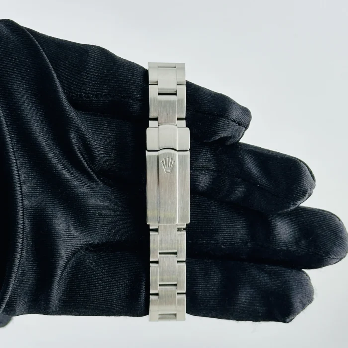 Rolex Oyster Perpetual Black Dial on Oyster Bracelet Ref. 176200 with Card (New Style White) 2017 - Image 4