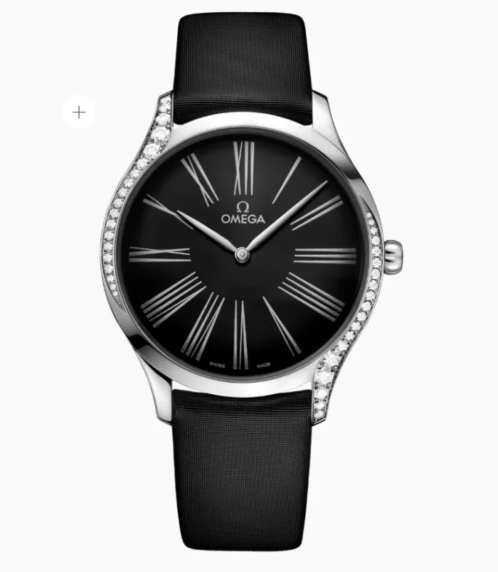 Omega De Ville Trésor Black Dial on Fabric Strap Ref. 428.17.39.60.01.001 with Card - Image 1