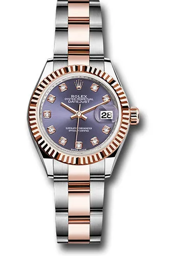 20944330_0die5q1bl4zd9te2dvfuonub779e.webp Rolex Datejust Lady Aubergine Diamond Dial on Oyster Ref. 279171 with Card (New Style Green) 2026 - Image 1