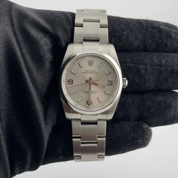 Rolex Oyster Perpetual Silver Dial on Oyster Ref. 114200 - Image 1