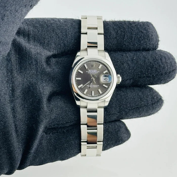 Rolex Datejust Lady Dark Grey Index Dial on Oyster Bracelet Ref. 279160 with Card (New Style Green) 2021 - Image 3