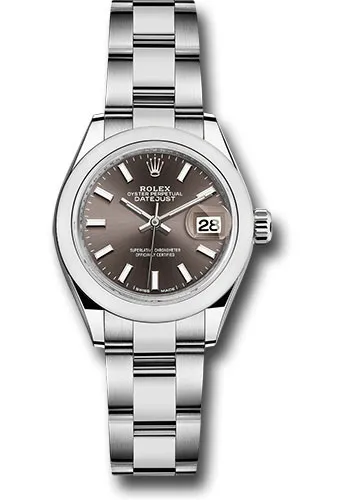 20944444_7v8d8ee5uu092xydbke0onm3470p.webp Rolex Datejust Lady Dark Grey Index Dial on Oyster Bracelet Ref. 279160 with Card (New Style Green) 2021 - Image 1