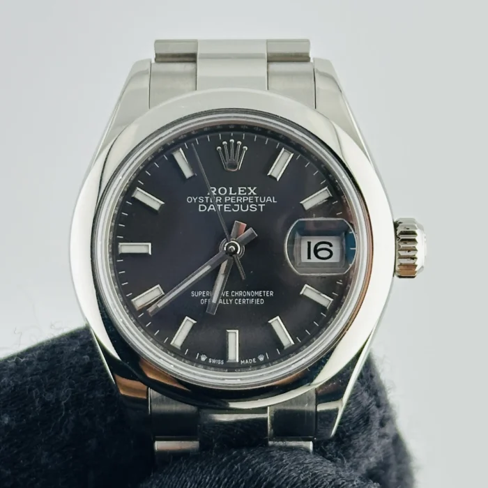 Rolex Datejust Lady Dark Grey Index Dial on Oyster Bracelet Ref. 279160 with Card (New Style Green) 2021 - Image 2