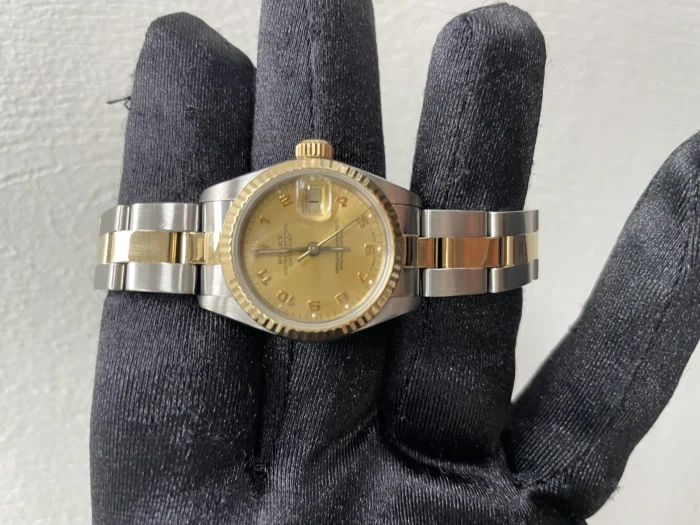 Rolex Datejust Gold Arabic Dial on Oyster Ref. 69173 with Papers 1987 - Image 1
