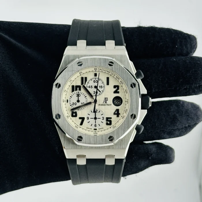 Audemars Piguet Royal Oak Offshore Safari White Dial on Rubber Strap Ref. 26170ST with Papers 2011 - Image 1