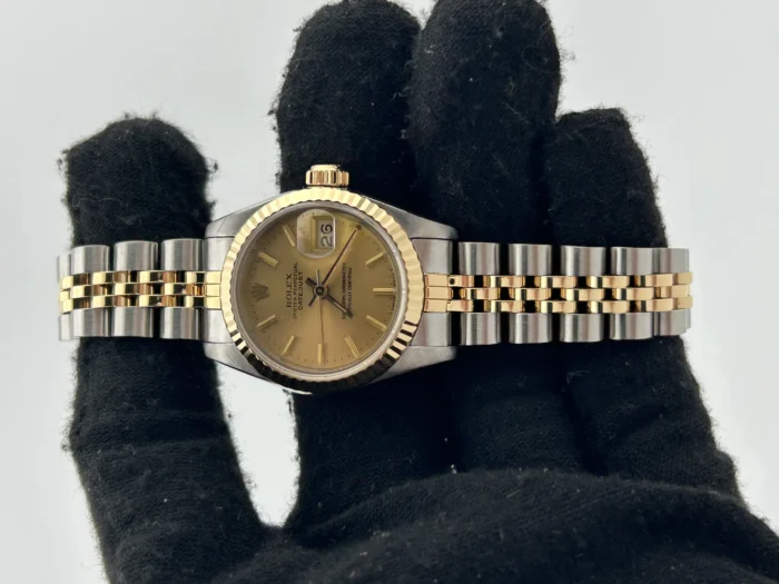Rolex Datejust Lady Champagne Stick Dial on Jubilee Ref. 69173 - Image 2