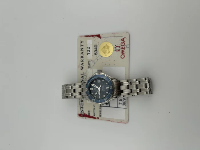 Omega Seamaster Blue Wave Motif Dial on Stainless Steel Bracelet Ref. 2583.80.00 with Card 2013 - Image 7