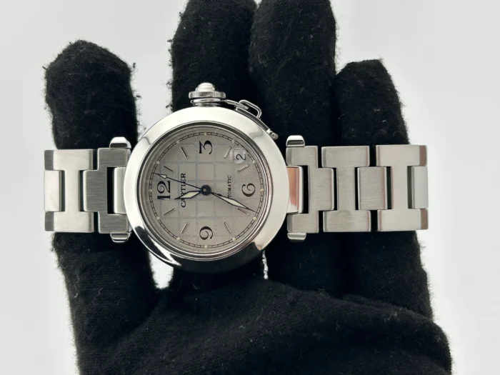 Cartier Pasha C Grey Dial on Stainless Steel Bracelet Ref. W31023M7 - Image 2