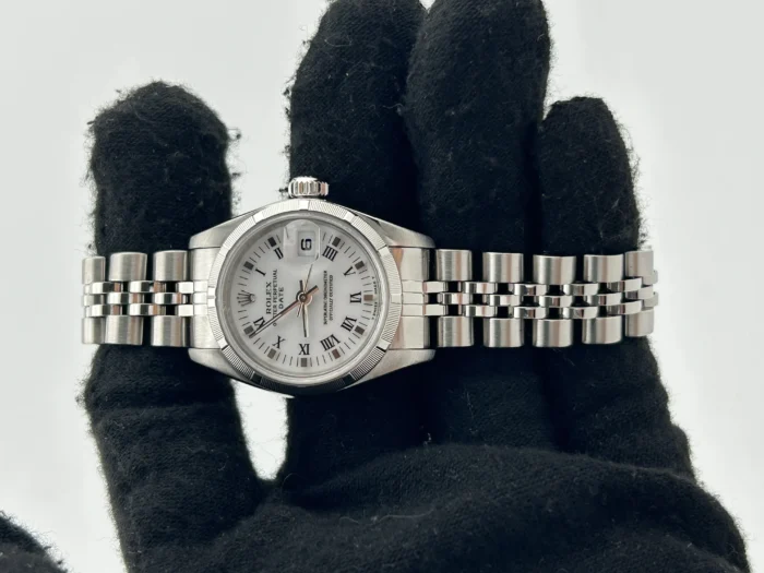 Rolex Date Lady White Dial on Stainless Steel Bracelet Ref. 69190 - Image 2