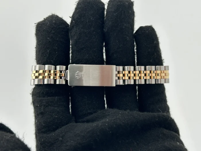Rolex Date Silver/Gold Stick Dial on 2-Tone Jubilee D-Link Bracelet Ref. 69173 - Image 4