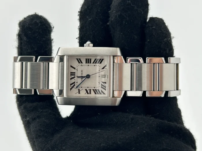 Cartier Tank Francaise Silver Dial on Stainless Steel Bracelet Ref. W51002Q3 - Image 2