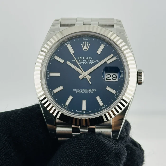 Rolex Datejust Blue Dial on D-Link Jubilee Bracelet Ref. 126334 with Card (New Style Green) 2026 - Image 2