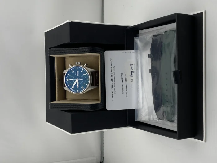 IWC Pilot's Watch Chronograph Edition Racing Green Dial on Leather Ref. IW377726 with Card 2019 - Image 6
