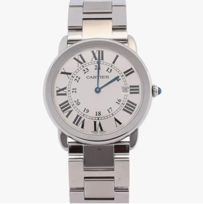 Cartier Ronde Solo Silver Roman Numerals Dial on Stainless Steel Bracelet Ref. W6701005 - Image 1