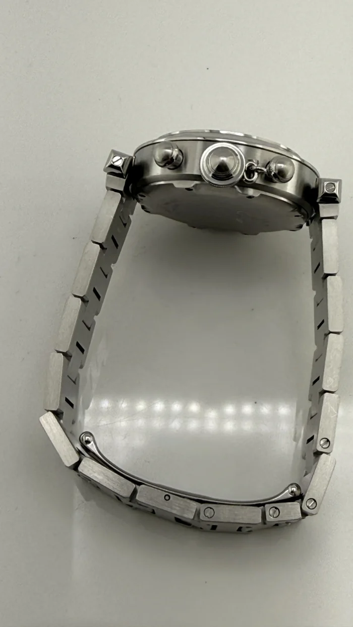 Cartier Pasha Midsize Chronograph White Dial Dial on Stainless Steel Bracelet Ref. 2412 / W31039M7 - Image 7
