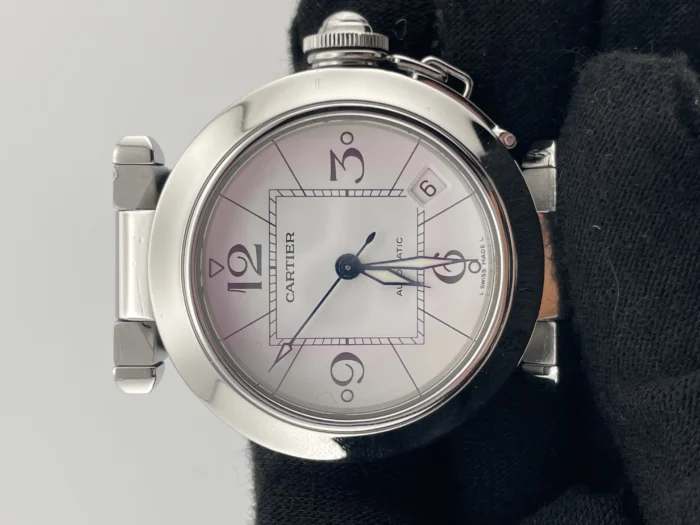 Cartier Pasha C White Dial on Stainless Steel Bracelet Ref. W31074M7 - Image 3