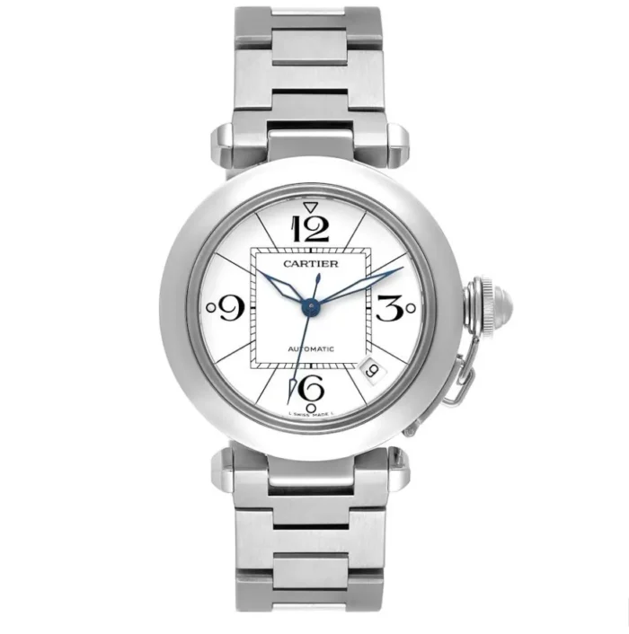 Cartier Pasha C White Dial on Stainless Steel Bracelet Ref. W31074M7 - Image 1