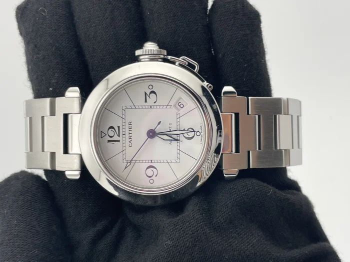 Cartier Pasha C White Dial on Stainless Steel Bracelet Ref. W31074M7 - Image 2