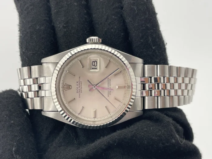 Rolex Datejust Silver Stick Dial on Jubilee D-Link Bracelet Ref. 1601 - Image 2