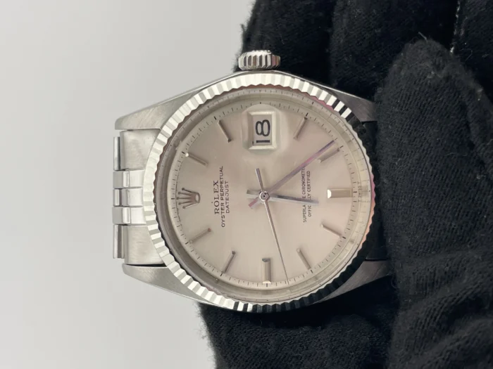 Rolex Datejust Silver Stick Dial on Jubilee D-Link Bracelet Ref. 1601 - Image 3