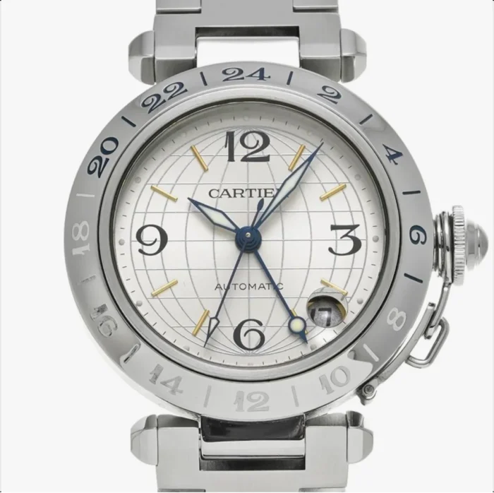 Cartier Pasha C Silver Dial on Stainless Steel Bracelet Ref. W31029M7 with Manuals Only - Image 1
