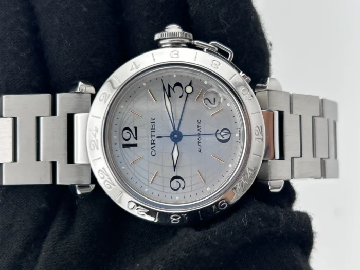 Cartier Pasha C Silver Dial on Stainless Steel Bracelet Ref. W31029M7 with Manuals Only - Image 3