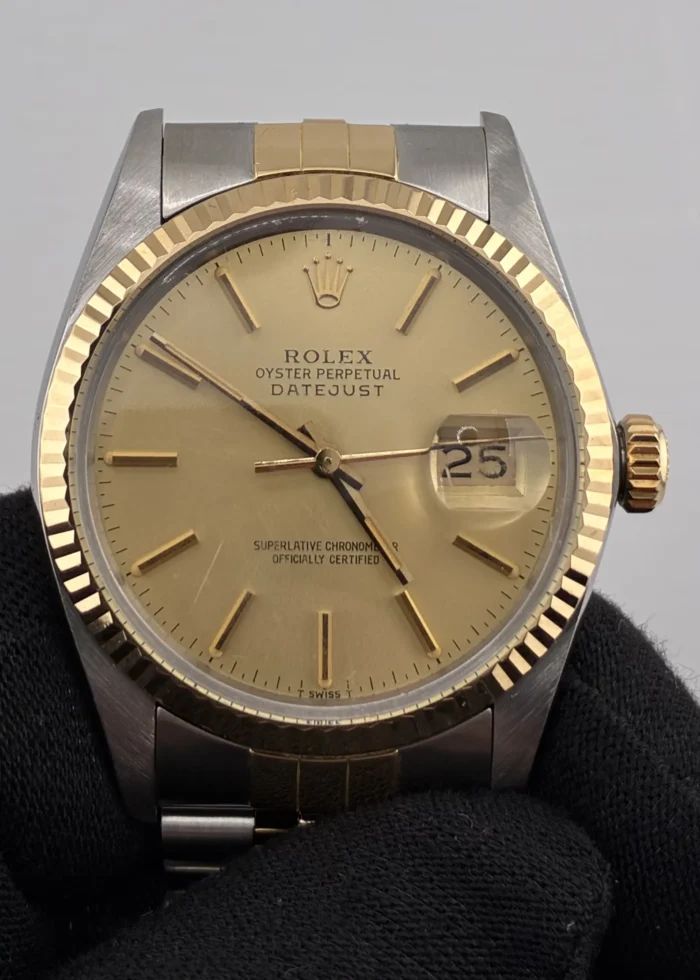Rolex Datejust Champagne stick Dial on Jubilee Ref. 16013 - Image 3