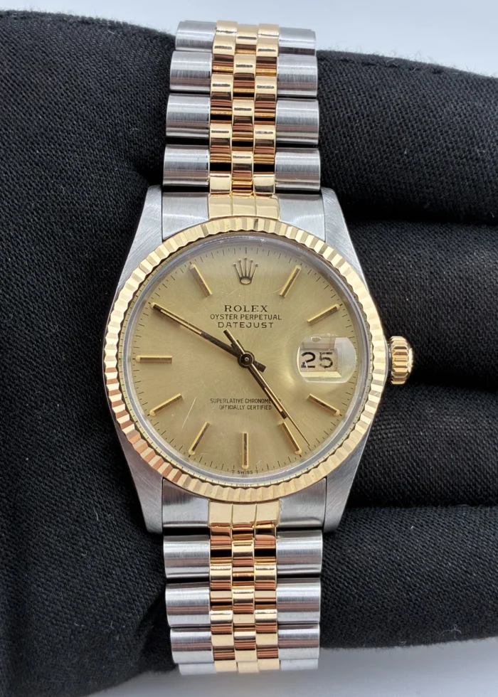 Rolex Datejust Champagne stick Dial on Jubilee Ref. 16013 - Image 2