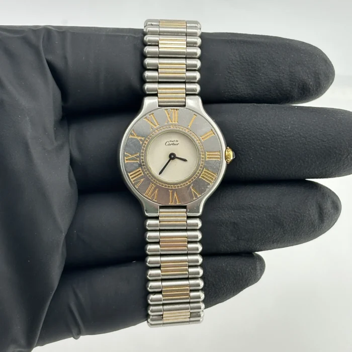 Cartier Must 21 Silver Dial on 2-Tone Bracelet Ref. W10050F4 with Papers 1999 - Image 2