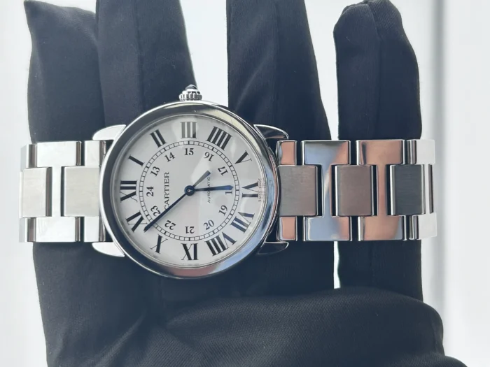 Cartier Ronde Solo Silvered Opaline Dial Dial on Stainless Steel Ref. WSRN0012 with Card - Image 2
