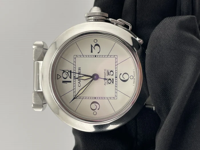 Cartier Pasha C White Dial on Stainless Steel Bracelet Ref. W31055M7 - Image 3
