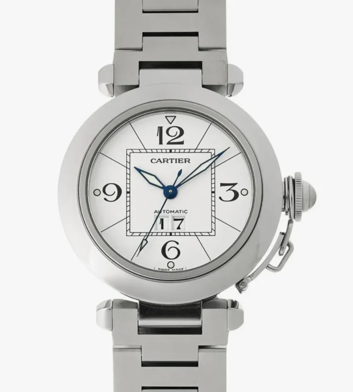 Cartier Pasha C White Dial on Stainless Steel Bracelet Ref. W31055M7 - Image 1