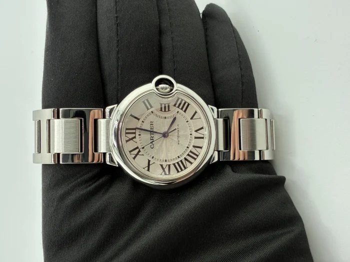 Cartier Ballon Bleu Silver Roman Numerals Dial on Stainless Steel Bracelet Ref. W6920046 with Papers 2015 - Image 3