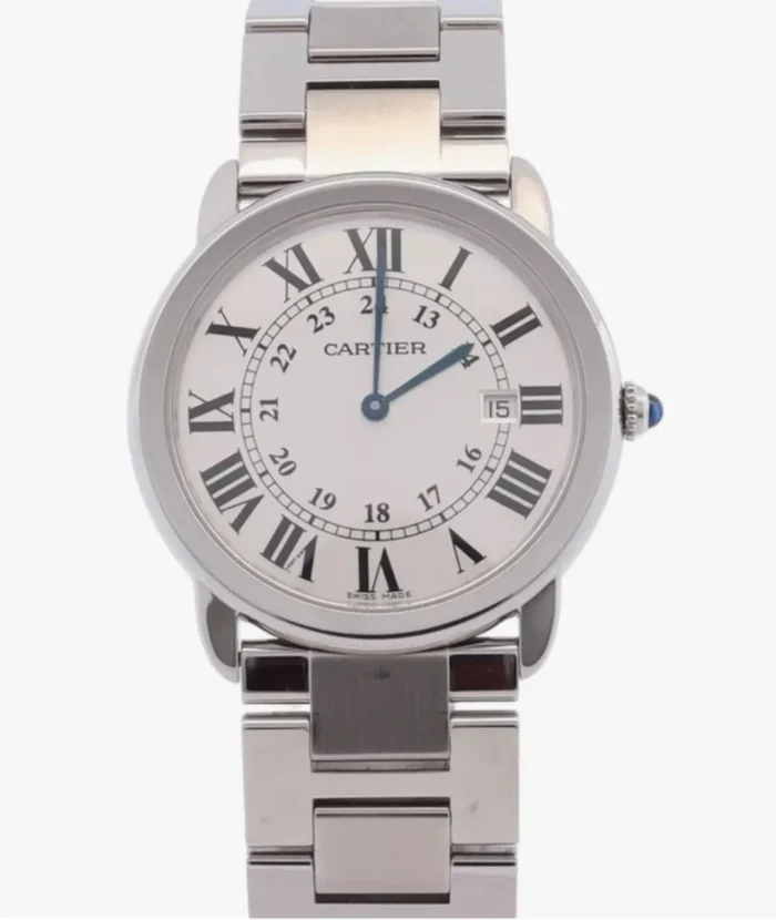 Cartier Ronde Solo Silver Roman Numerals Dial on Stainless Steel Bracelet Ref. W6701005 with Papers 2024 - Image 1
