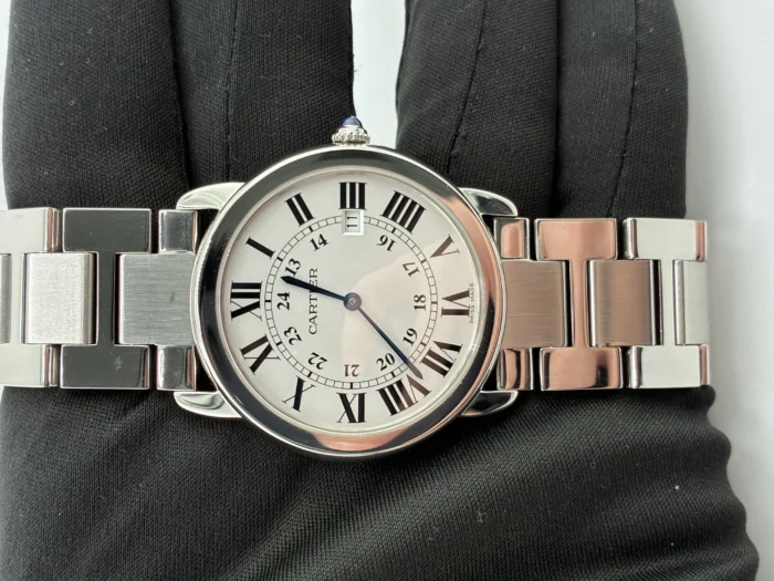 Cartier Ronde Solo Silver Roman Numerals Dial on Stainless Steel Bracelet Ref. W6701005 with Papers 2024 - Image 3