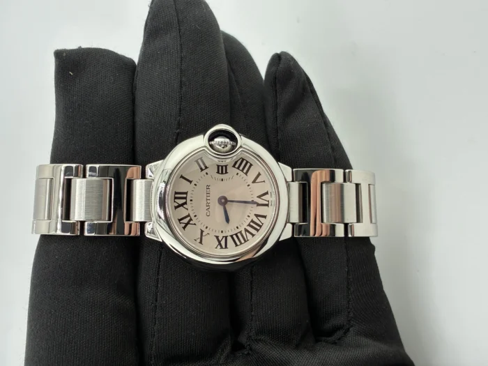 Cartier Ballon Bleu Silvered Opaline Dial on Stainless Steel Bracelet Ref. W69010Z4 with Papers 2013 - Image 3